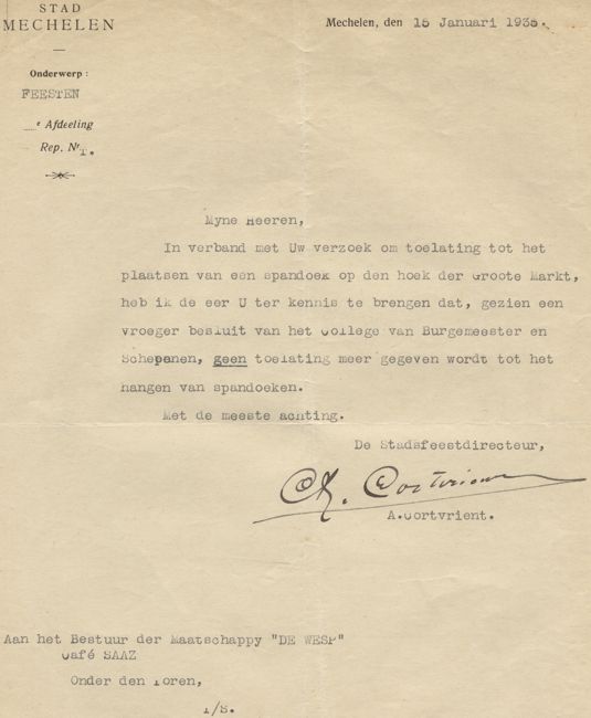 350116 geen spandoek